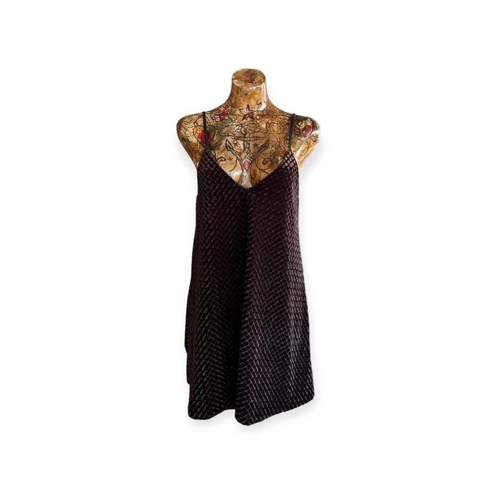 Very J tunic dress small brown spaghetti straps
